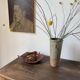 Red leaf ceramic dish