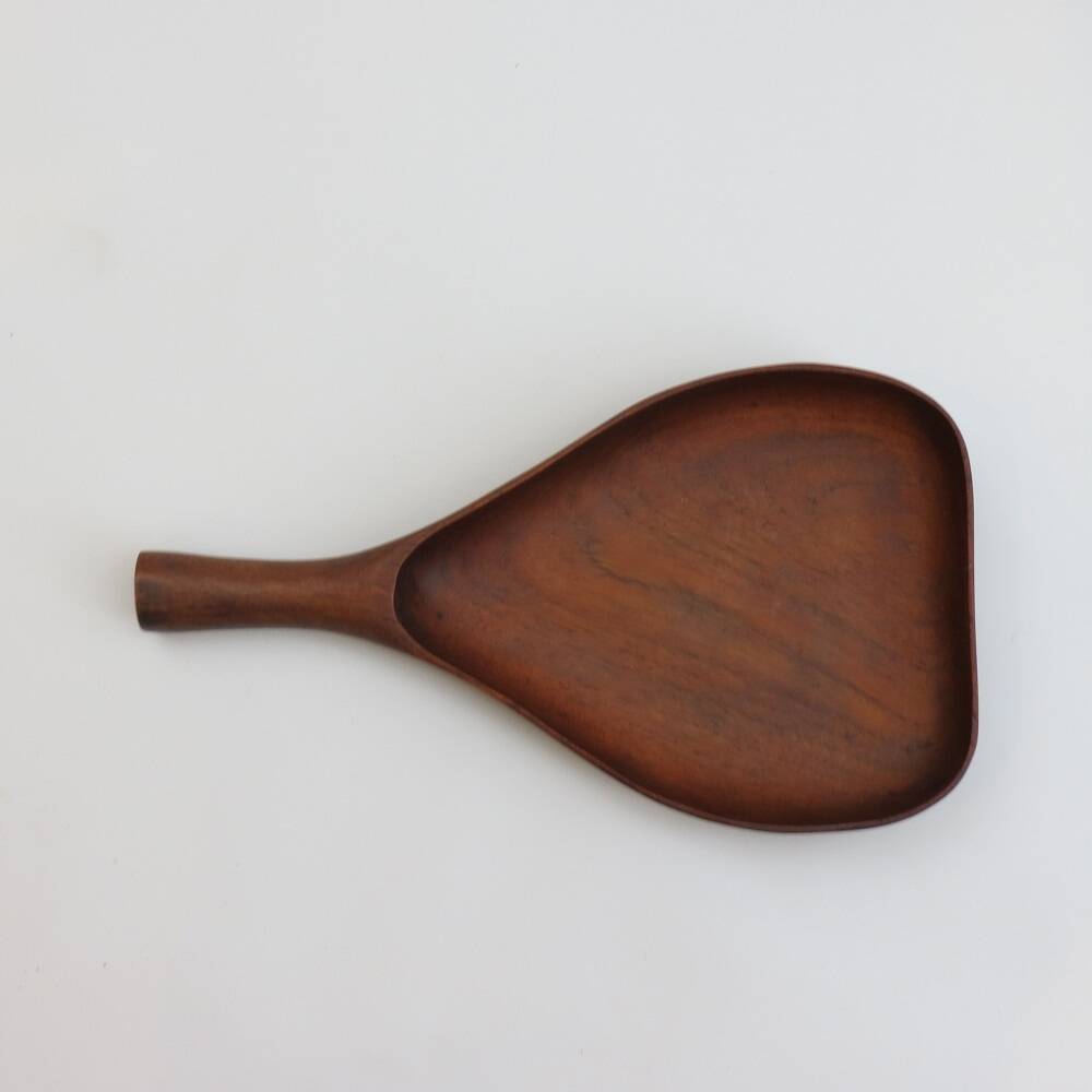 Large Teak Dish With Handle Midcentury 1960s