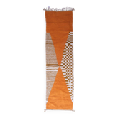 Tapis Couloir Orange Contemporain - 351 x 97 cm