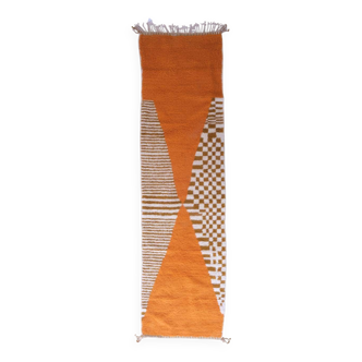Tapis Couloir Orange Contemporain - 351 x 97 cm
