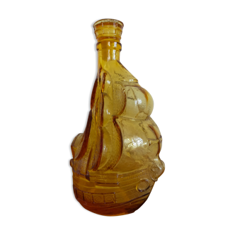 Vintage amber glass bottle