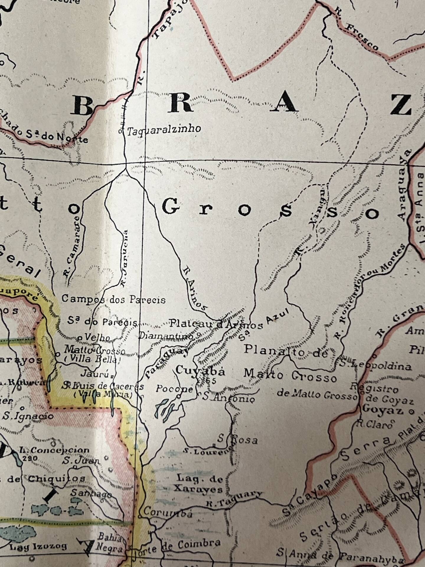 Carte ancienne Amérique du Sud 67x54cm