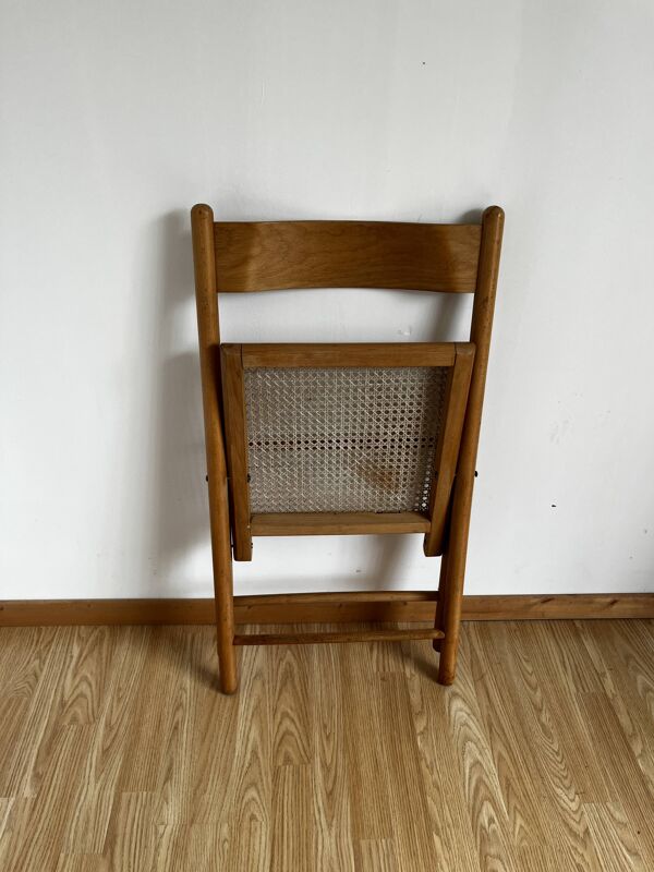 Chaise pliante cannage