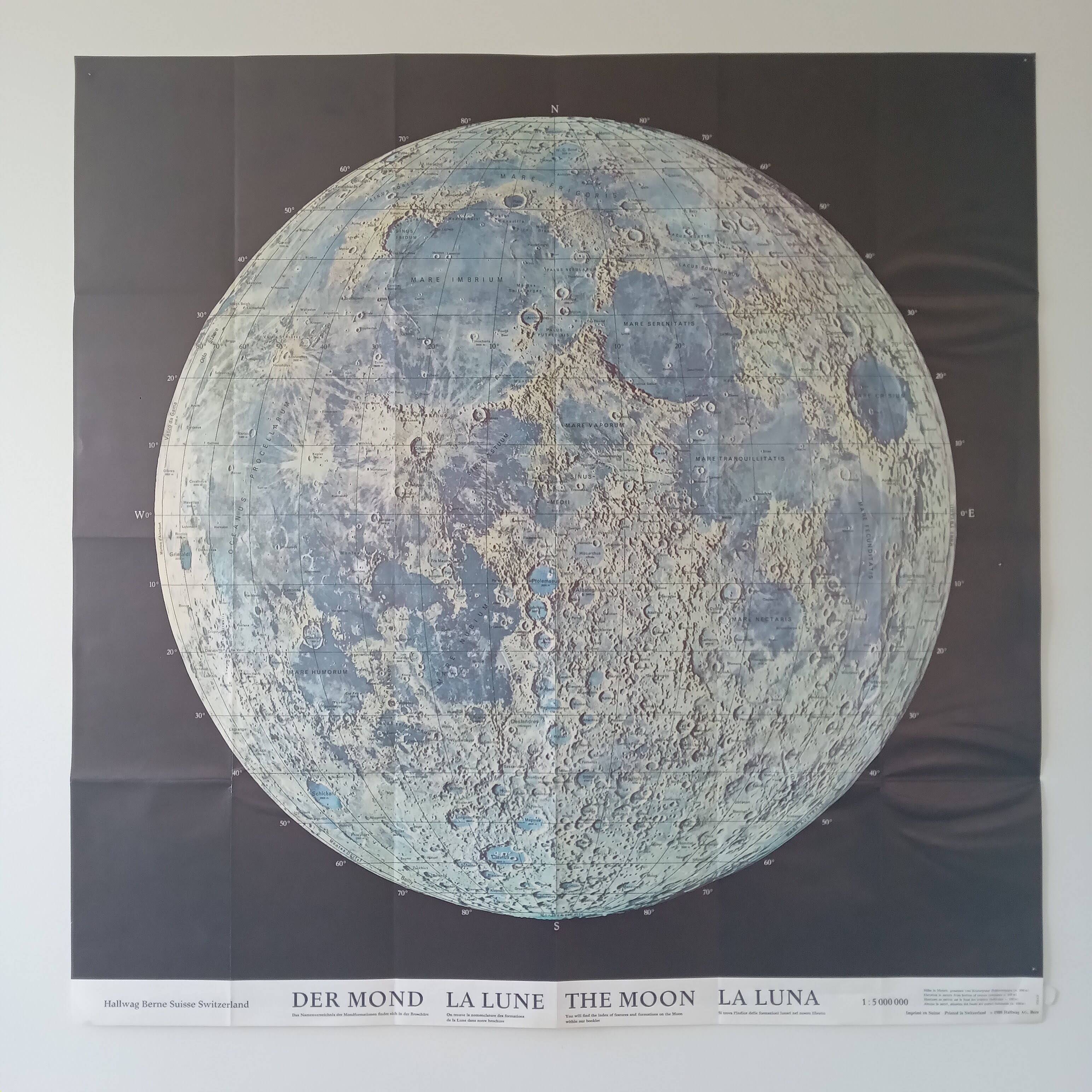 Affiche de la Lune Recto Verso , Face visible et face cachée