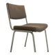 Office chair in chromed steel and grey fabric