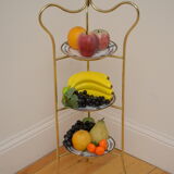 Stand de fruits ou de gâteaux en laiton Art Nouveau