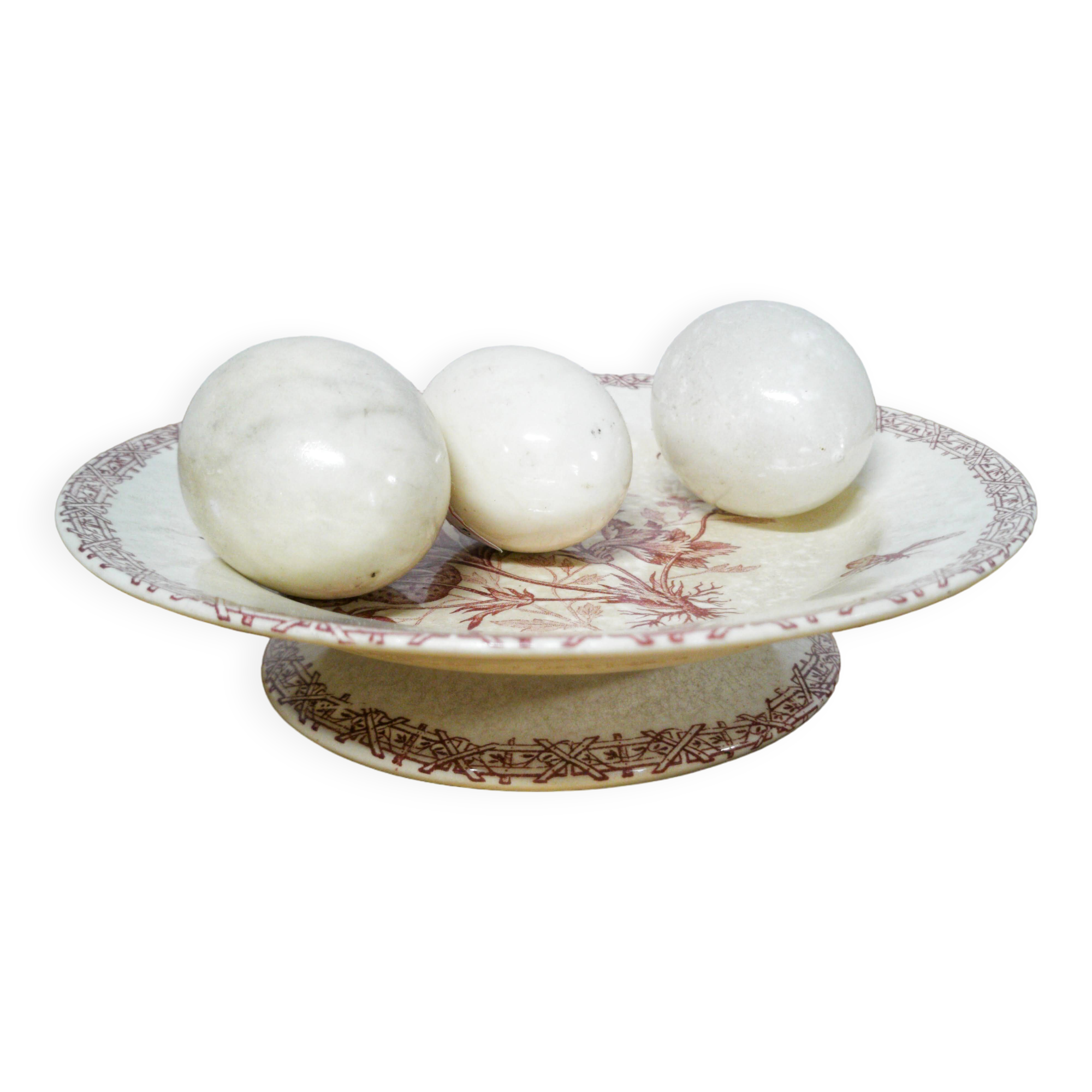 Plate on iron earth pedestal - Choisy le Roi