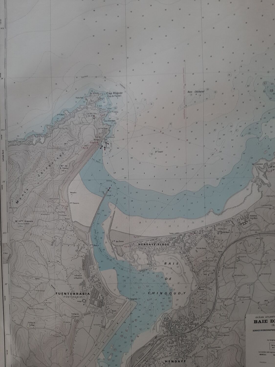 Nautical chart of the Bay of Hendaye