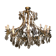 House Lucien Gau's gilded bronze and crystal chandelier