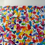 Tableau composition abstraite de Claudia T année 2015, pièce unique