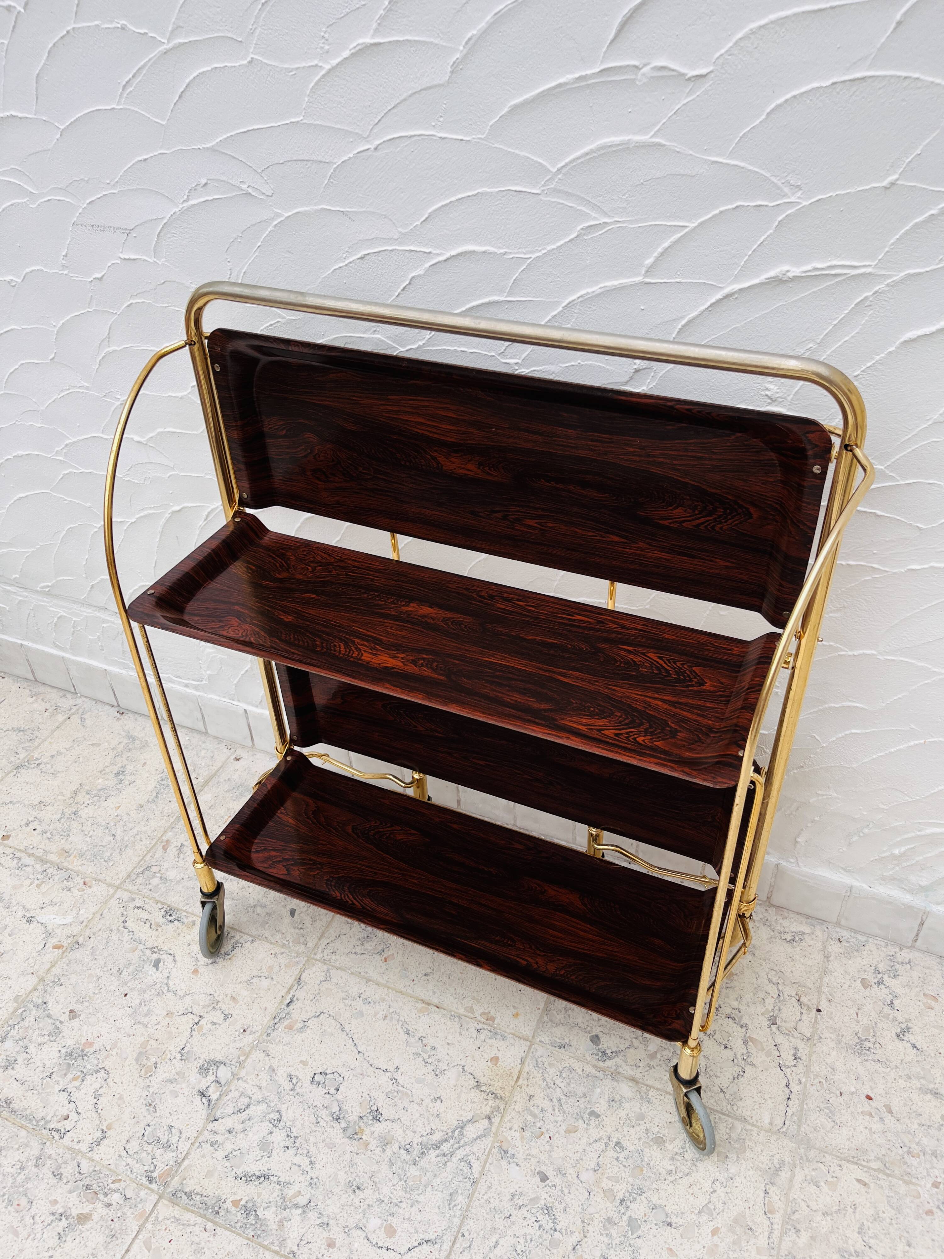 Gerinol golden serving trolley
