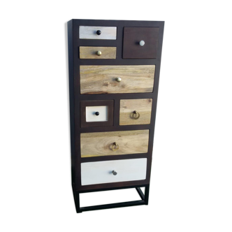 furniture 8 drawers wood metal