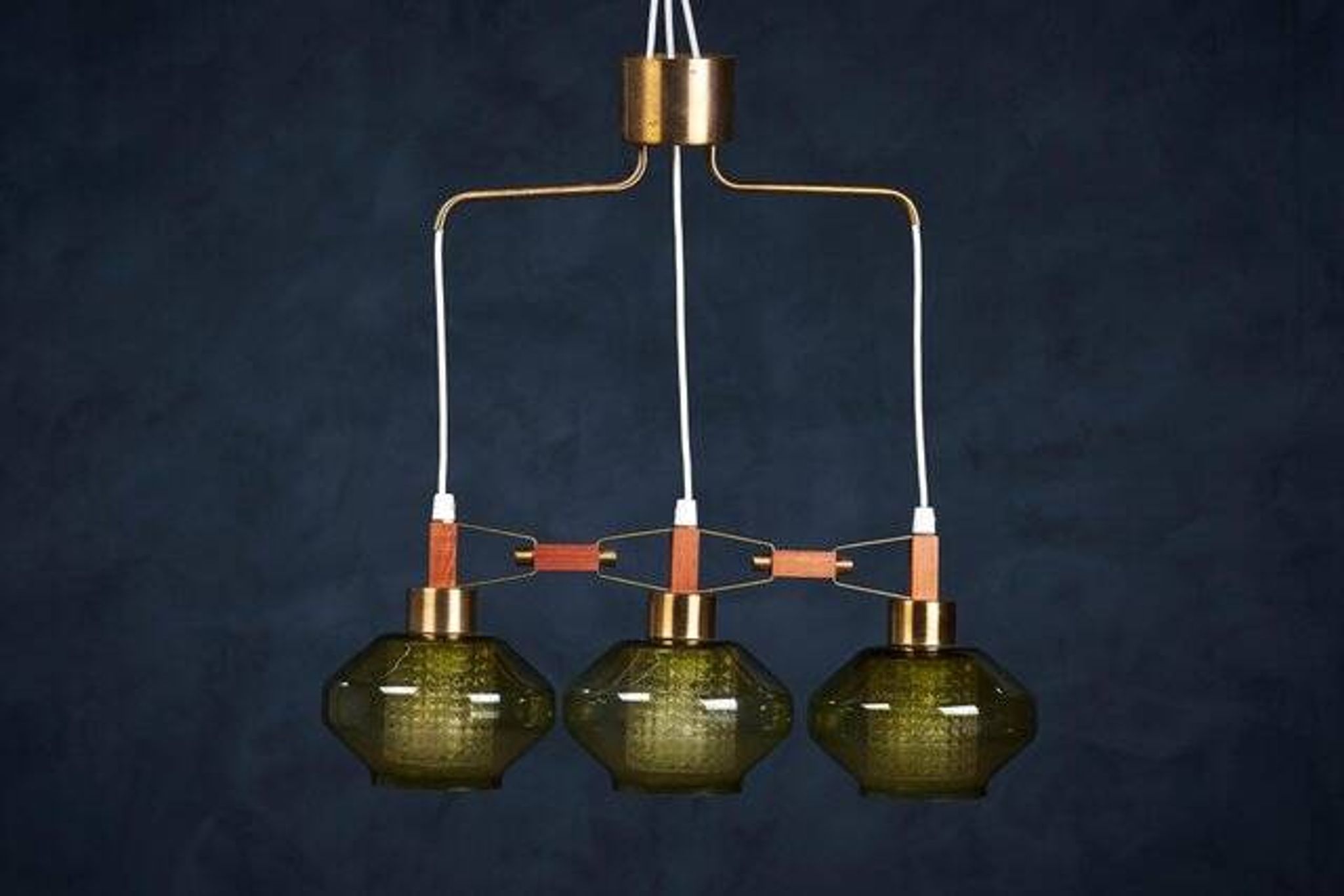 Glass Pendant Lamp by Carl Fagerlund, 1961