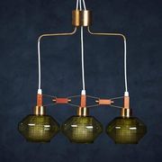 Glass Pendant Lamp by Carl Fagerlund, 1961