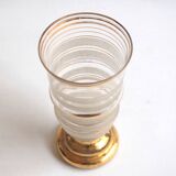Vase verre et or années 1940