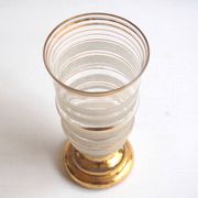 Vase verre et or années 1940