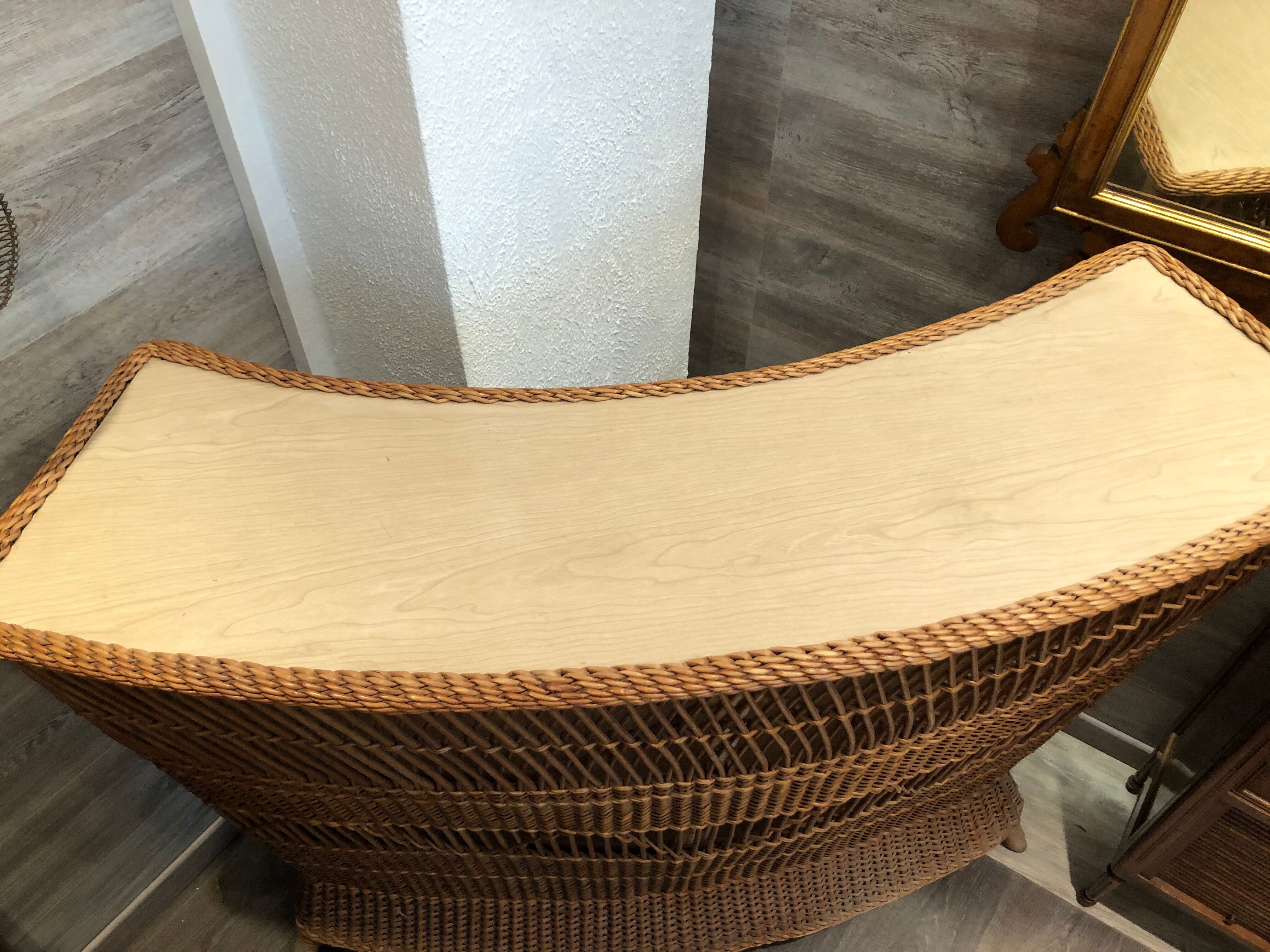 1960 vintage wicker bar