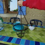 Vintage opaline pendant lamp