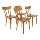 Set of 4 Scandinavian "Sportstugemöbler" chairs, Göran Malmvall, Sweden, 1950