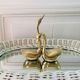 Couple of brass swans
