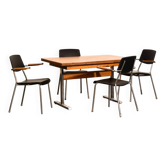 Table de travail extensible avec pieds chromés