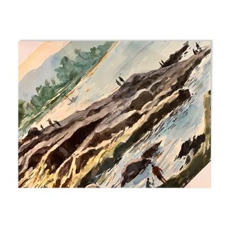 Watercolor river