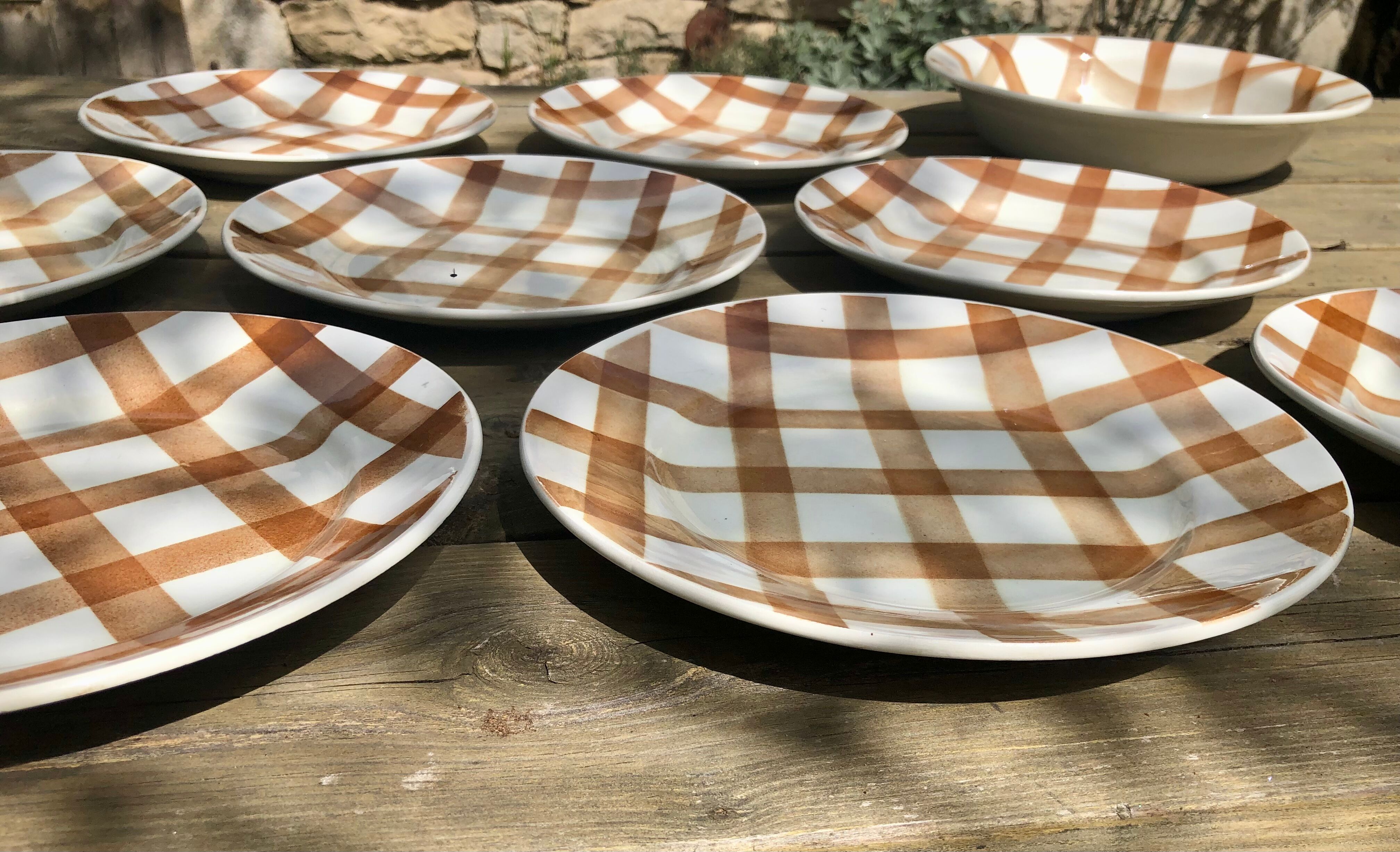 Set plates and dish Moulin des Loups