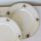 Série de 4 assiettes dessert vintage de la manufacture de Gien Nice 210687