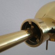 Lampadaire Métalarte en métal doré années 80