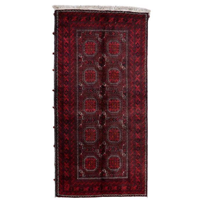 Tapis Baluch afghan ancien fait main, 105 cm x 212 cm (3,4 pi x 6,9 pi), années 1930 - 1C1159