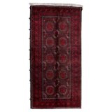 Tapis Baluch afghan ancien fait main, 105 cm x 212 cm (3,4 pi x 6,9 pi), années 1930 - 1C1159