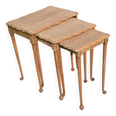 Nesting tables in oak from the 1930s.