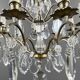 Bronze, brass and crystal chandelier, early 20th century.