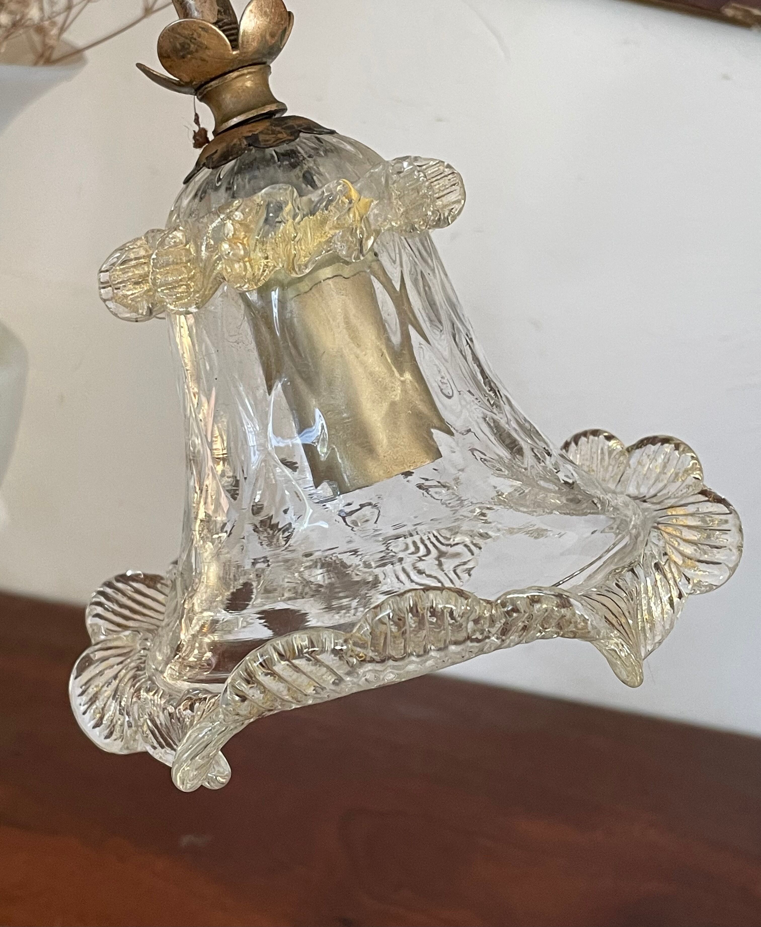 Lampe col de cygne tulipe Murano