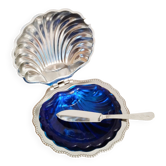 Stainless steel scallop butter dish