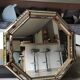 Venetian octagonal mirror murano style. a parecloses/facets. floral and beaded decoration 60 x 60 cm