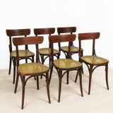 Set of 6 dining chairs, Thonet style, 1960s, Czechoslovakia