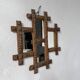 Paire de cadres miroirs Tramp Art 1900