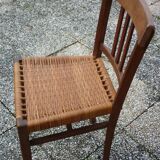 Renovated wicker-seated bistro chair