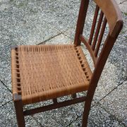 Renovated wicker-seated bistro chair