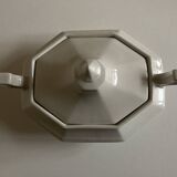 Neo Classic Greek Revival Octagonal Beaded English Earthenware Centerpiece