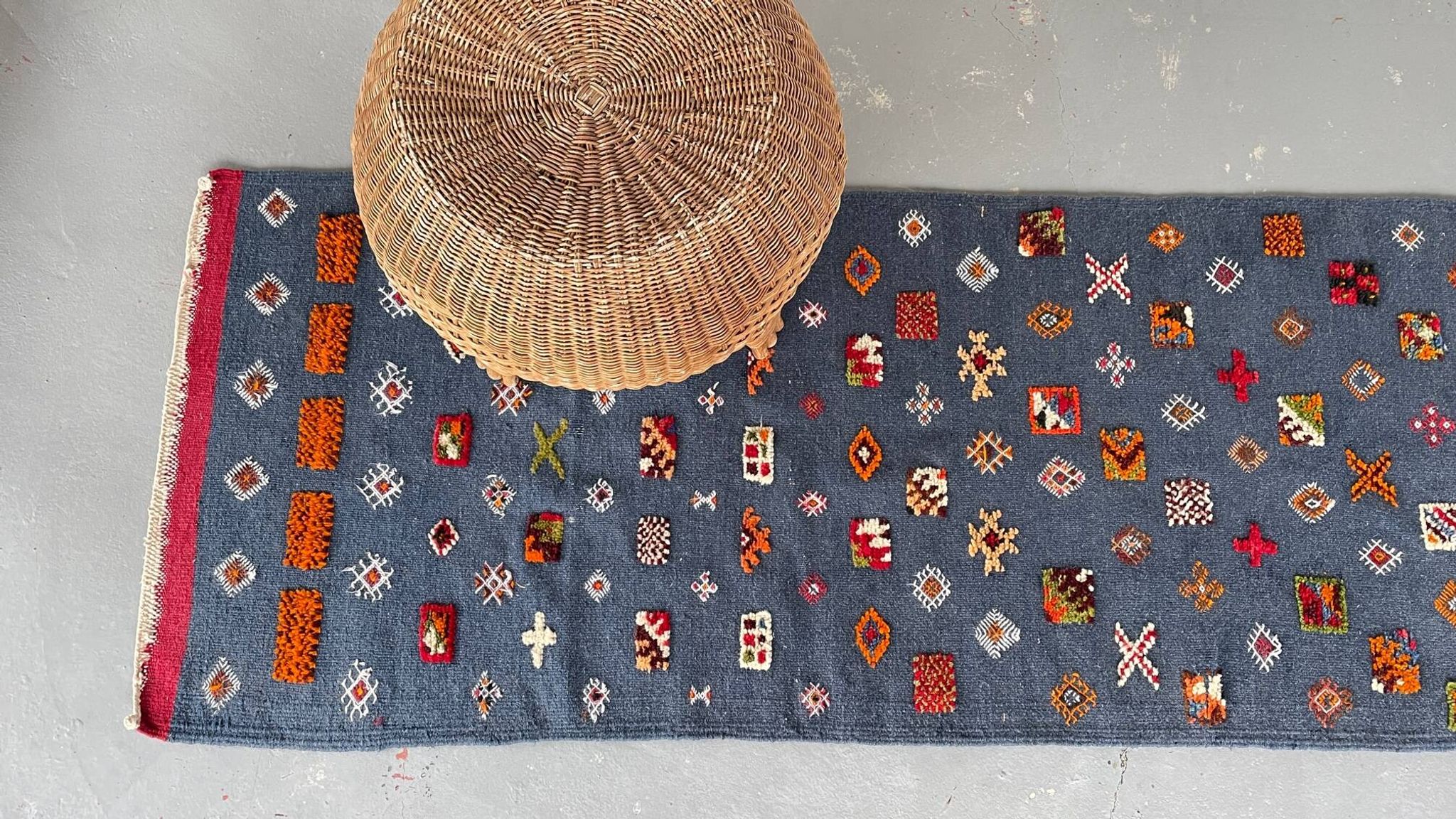 Berber Kilim Hallway Rug VINTAGE Velvet Patterns