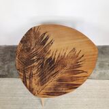 Wooden coffee table compass legs