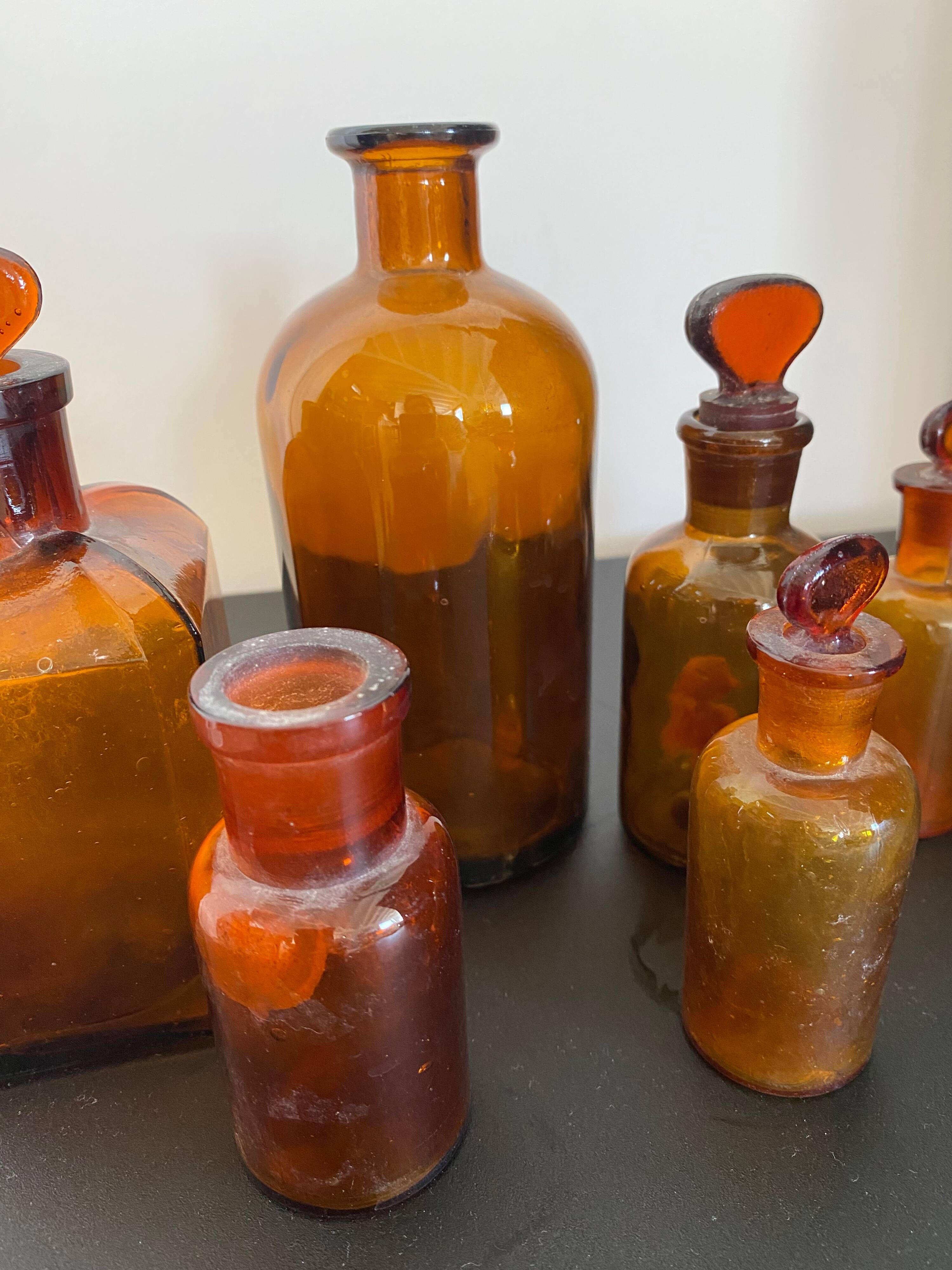 Lot of pharmacy jars