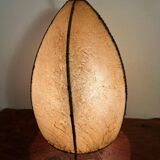 70s leather table lamp