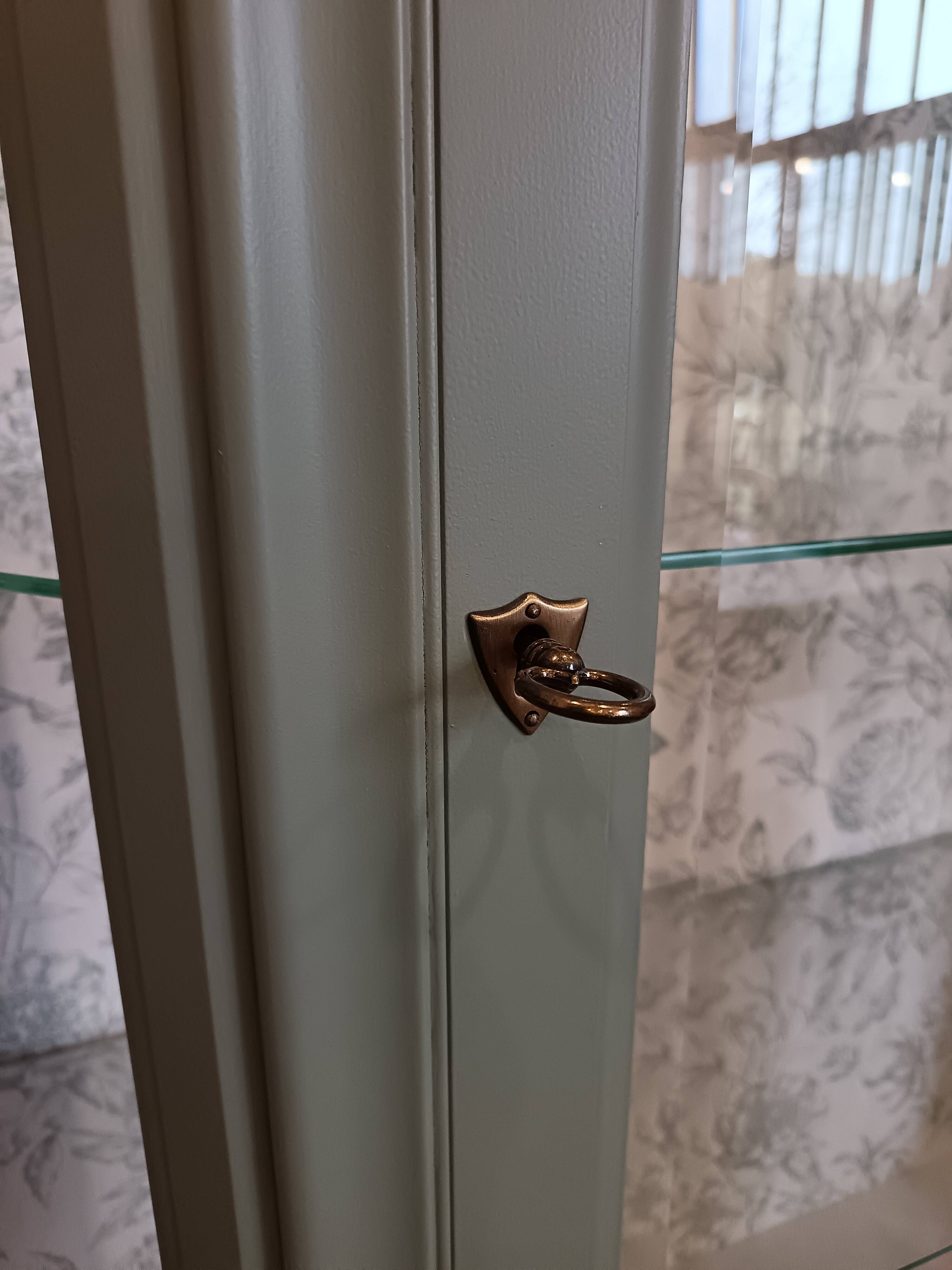 Bronze green display cabinet bookshelf