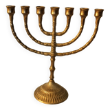 Chandelier Menorah à sept branches en laiton