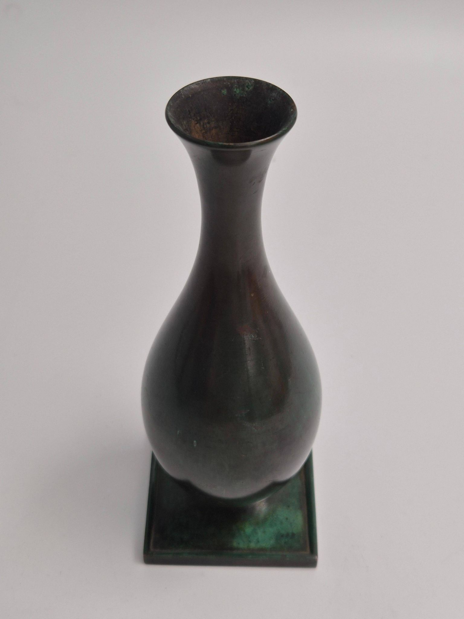 Jacob Ängman for GAB, solid bronze vase, Swedish grace / Art Deco