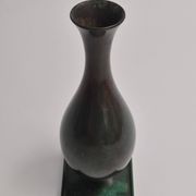 Jacob Ängman for GAB, solid bronze vase, Swedish grace / Art Deco