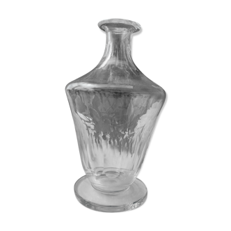 Chiseled glass decanter